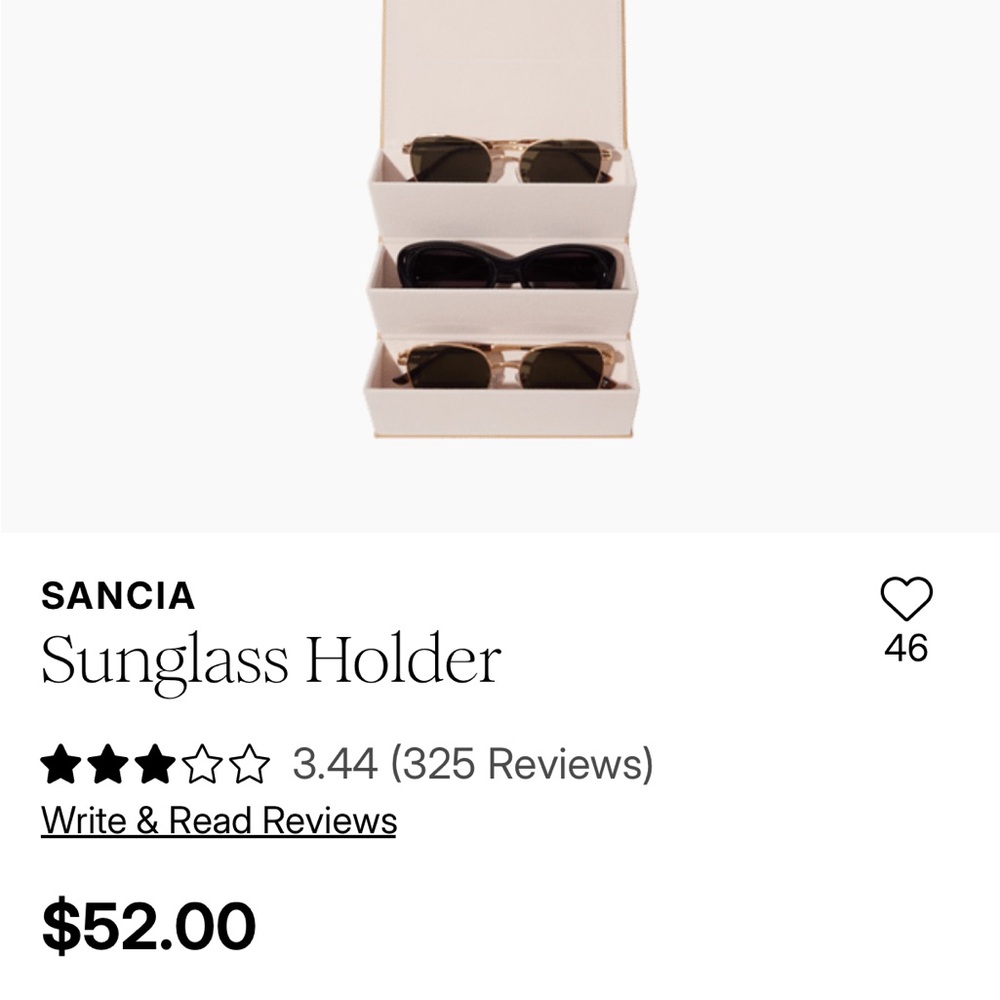 Sancia Sunglass Holder with Sunglasses